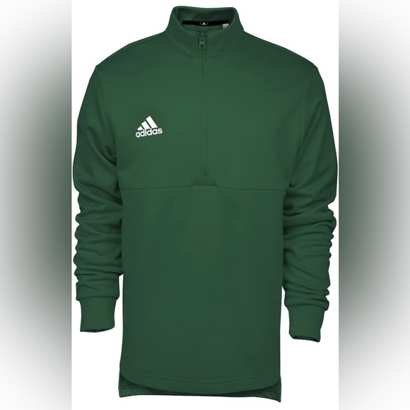 adidas Other - Mens Adidas Team Issue Quarter Zip Pullover Dark Green